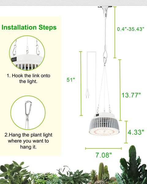 80W Hanging Plant Light