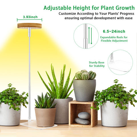 Bamboo Plant Light Strip with Acrylic Base,2pcs