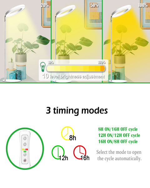 Desk Grow Light,White