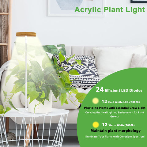 Bamboo Plant Light Strip with Acrylic Base,2pcs