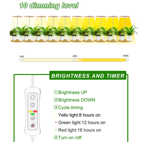 Bamboo Plant Grow Light，Desk