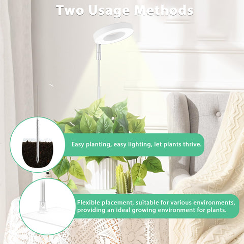 Base Plant Light Strip with Acrylic Base,white,2pcs