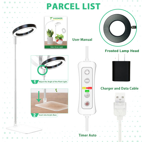 Base Plant Light Strip with Acrylic Base,Black,1pcs