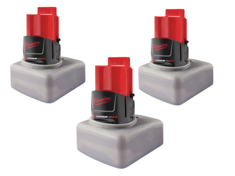 Silicone Protect case for Milwaukee M12 3.0,4.0,5.0 Battery 3PCS
