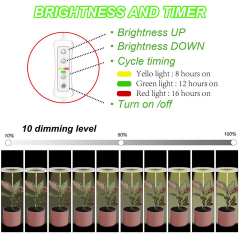 Basic White Plant Grow Light Plus Version - Yadoker